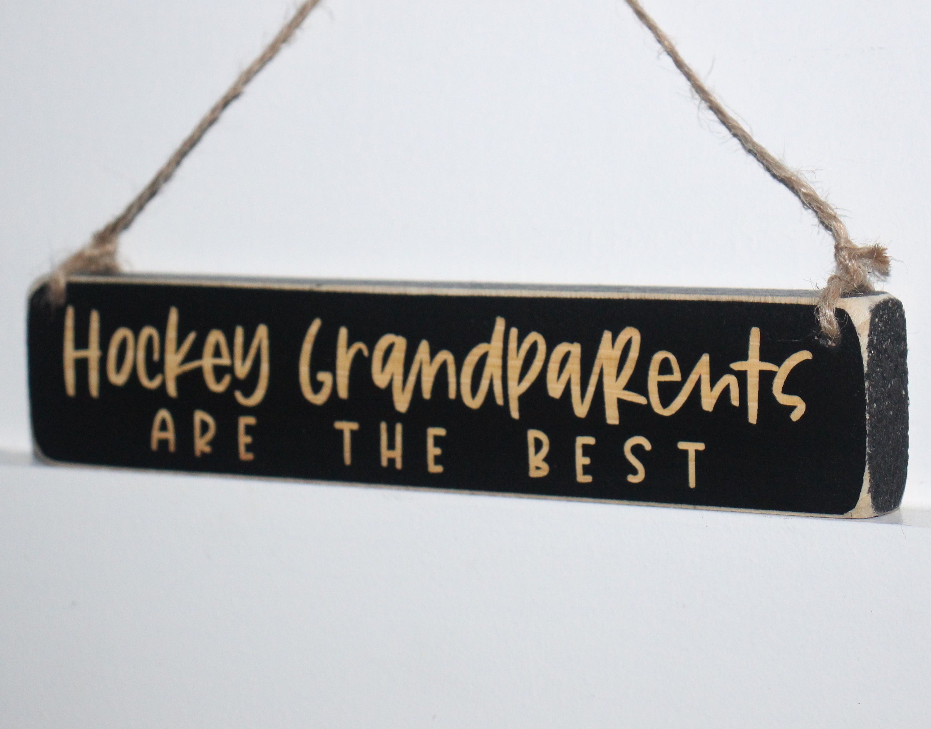 Hockey Grandparents Wood Sign, Hockey Gift from Grandkid