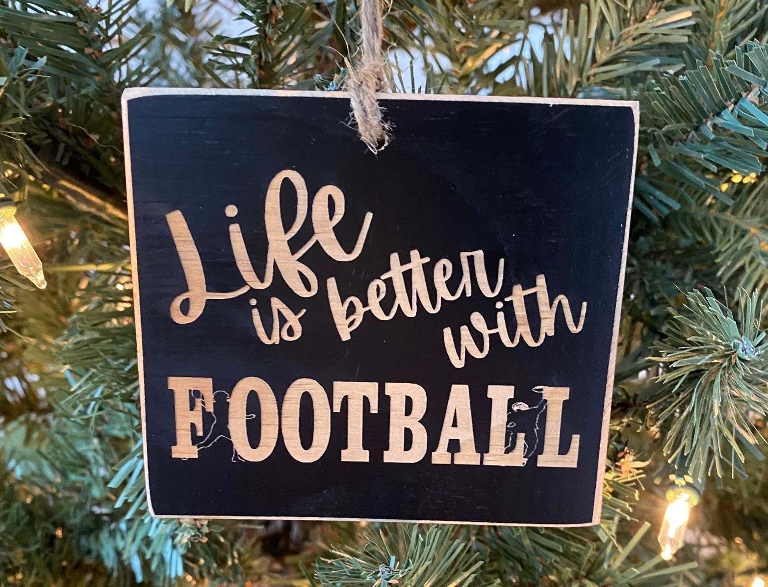 Football Ornament: Football Player, Fan, Coach Christmas Gift