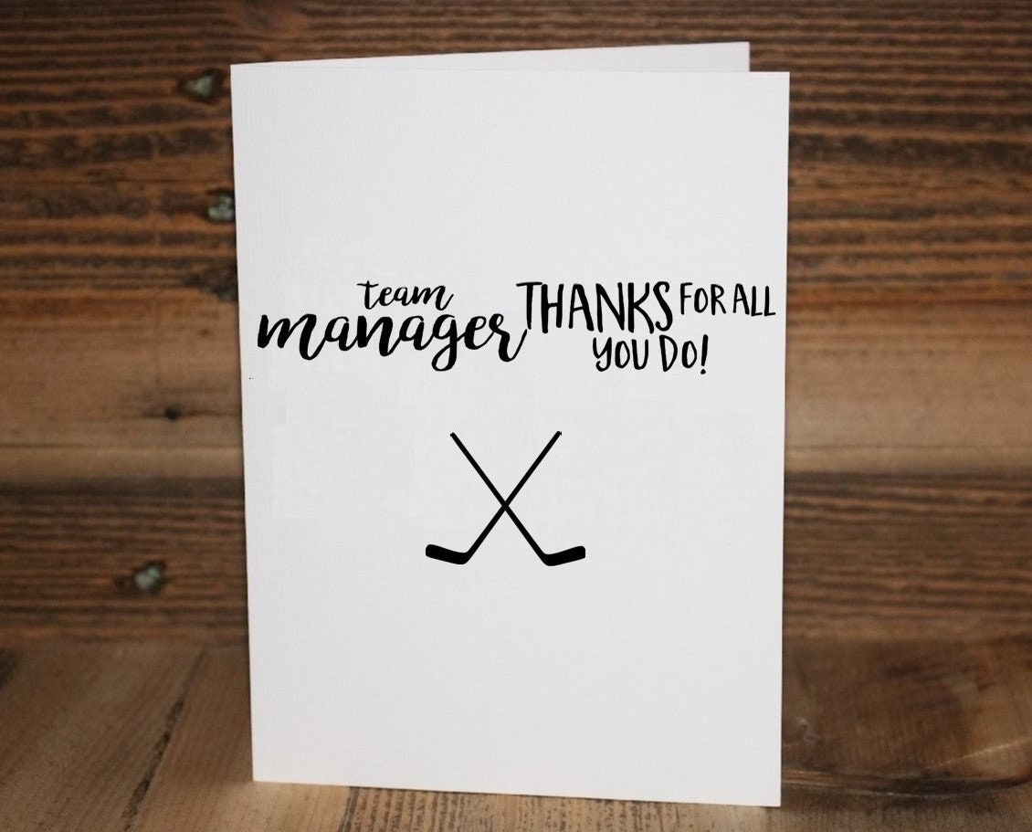 Hockey Team Mom Thank You Card: End of Season Gift