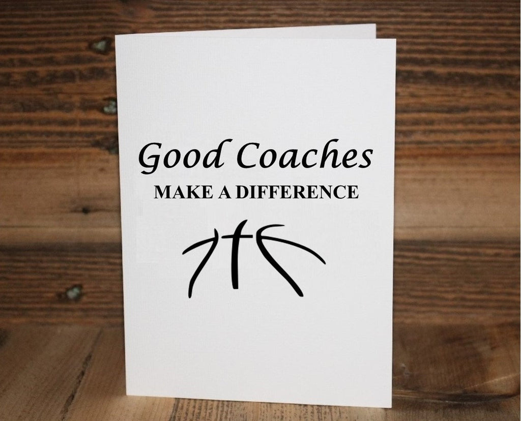 Basketball Coach Thank You Card, Team Gift
