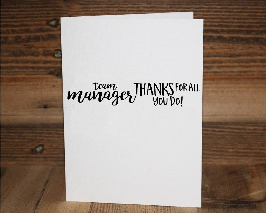 Team Mom Thank You Card: Sports Appreciation Greeting Card