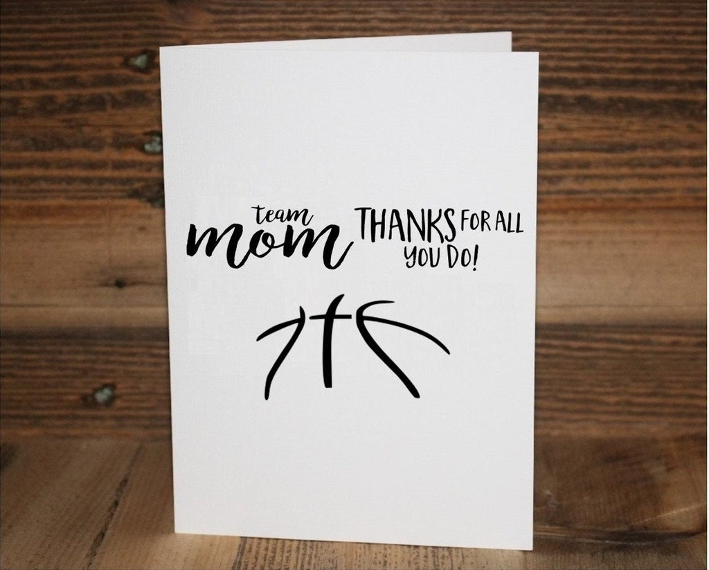 Basketball Team Manager Thank You Card: End of Season Gift