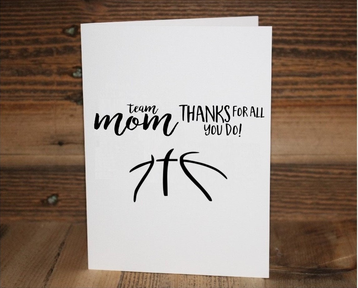Basketball Team Manager Thank You Card: End of Season Gift