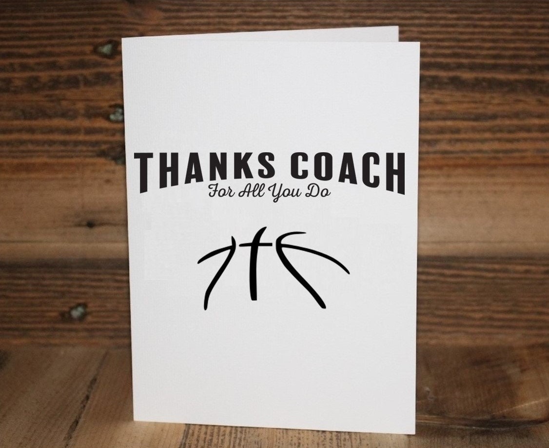 Basketball Coach Thank You Card: End of Season Gift