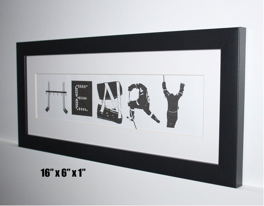 Personalized Hockey Girl Photo Frame: Custom Hockey Room Decor