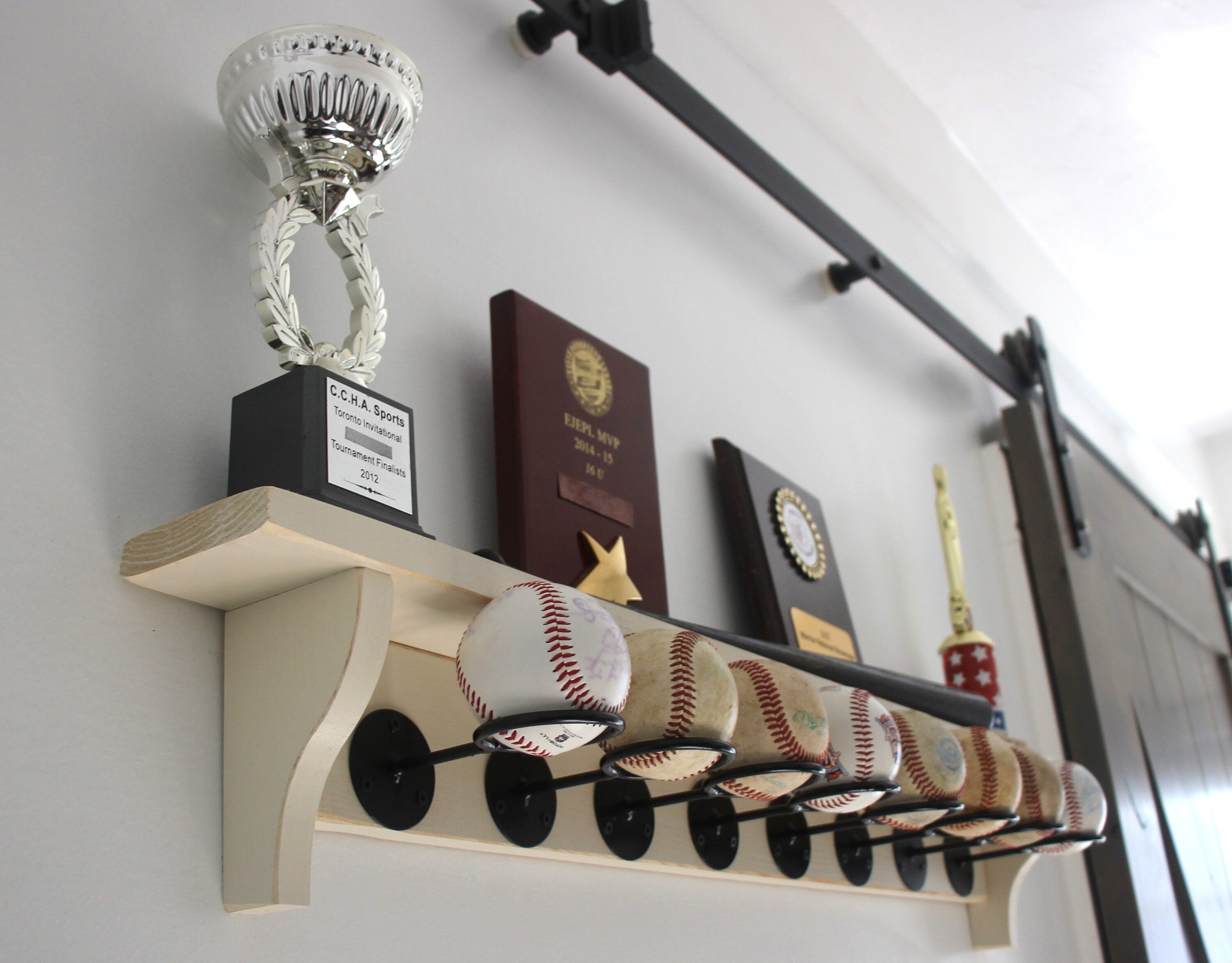 Baseball Display Shelf: Trophy & Memorabilia Holder