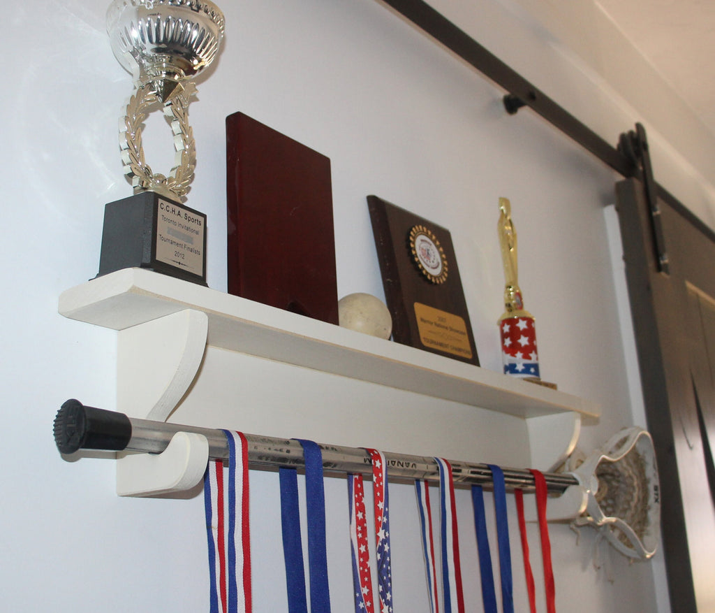 Lacrosse Trophy Shelf: Sports Medal Display