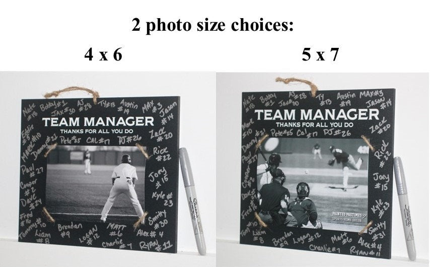 Personalized Team Coach Photo Frame, Signature Custom Gift