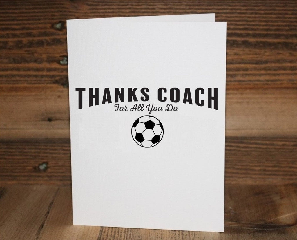 Soccer Team Manager Thank You Card