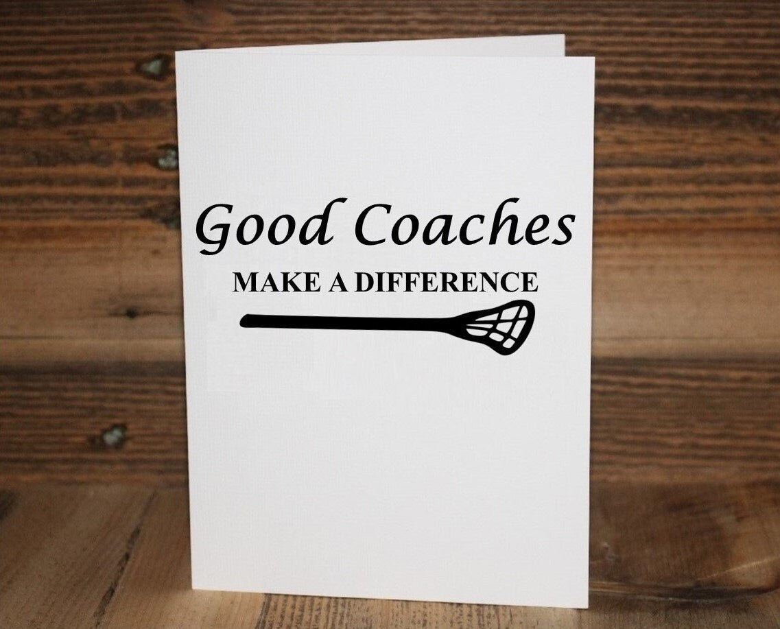 Lacrosse Coach Thank You Card: End of Season Gift