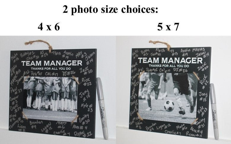 Personalized Coach Photo Frame: Team Signing Gift, Baseball, Lacrosse, Softball, Volleyball, Track