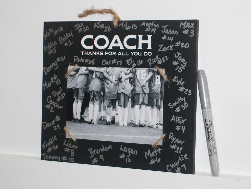 Personalized Coach Photo Frame: Team Signing Gift, Baseball, Lacrosse, Softball, Volleyball, Track