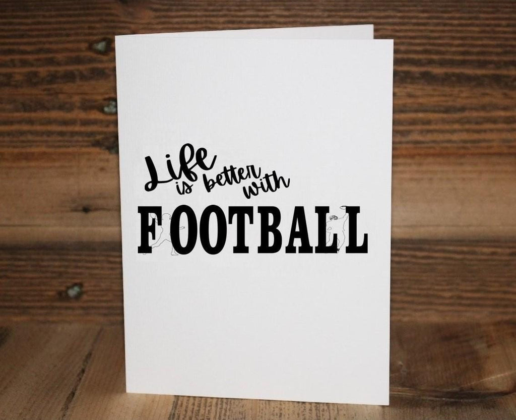 Personalized Football Birthday Card: Custom Name Gift