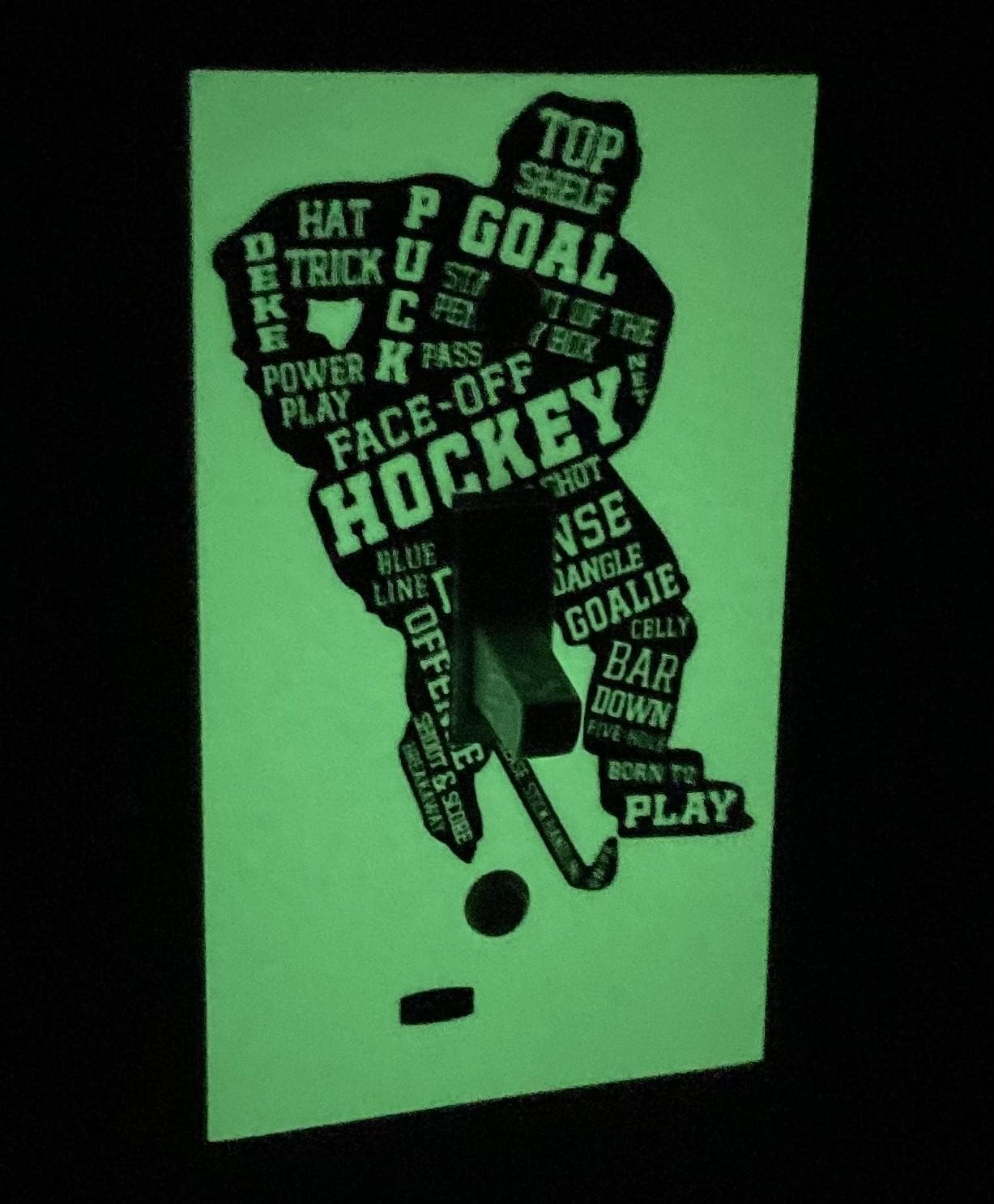 Hockey Goalie Light Switch Decal: Bedroom Decor, Gift