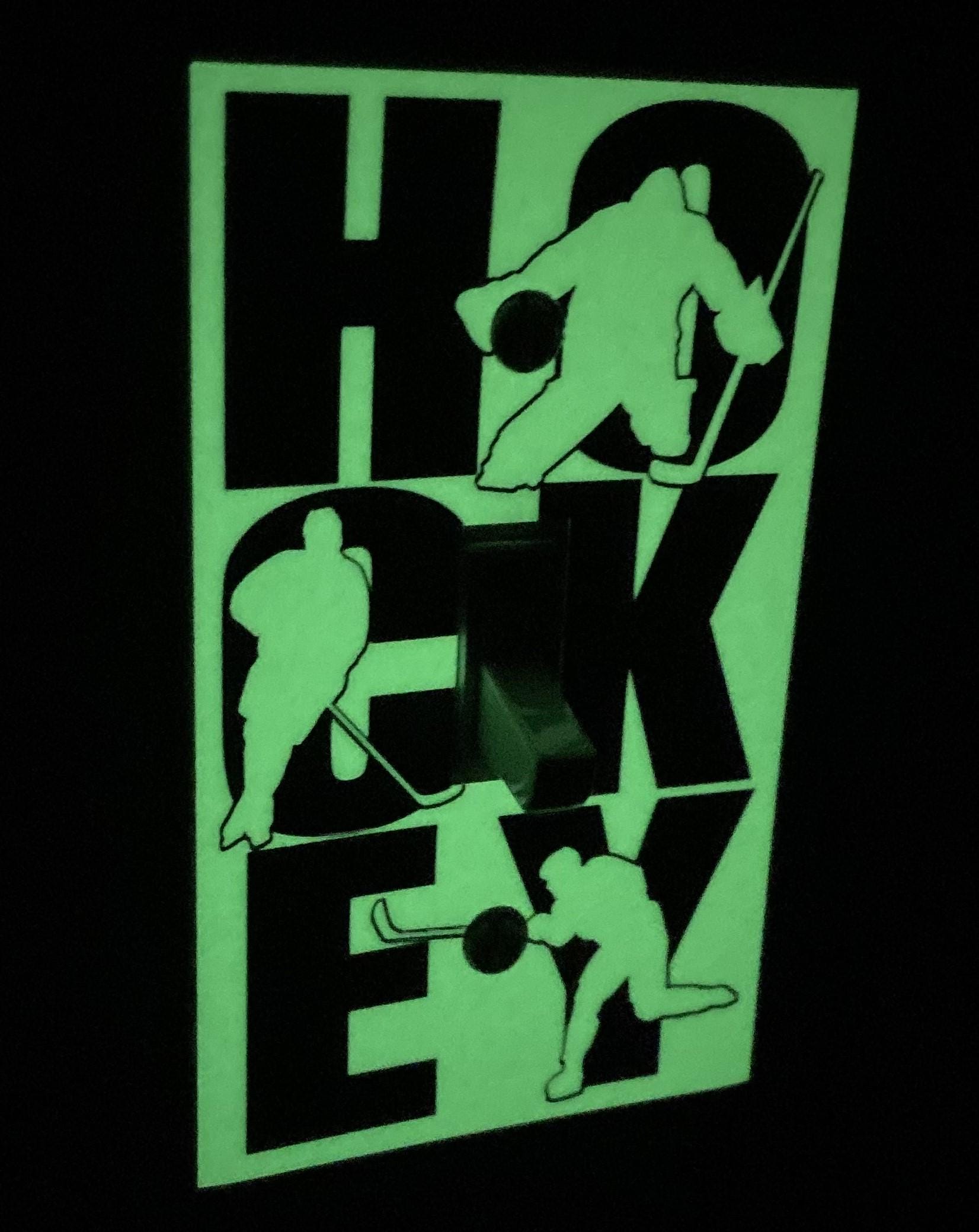 Glow in the Dark Hockey Goalie Light Switch Cover Decal