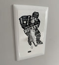 Hockey Light Switch Cover Decal: Hockey Room Decor