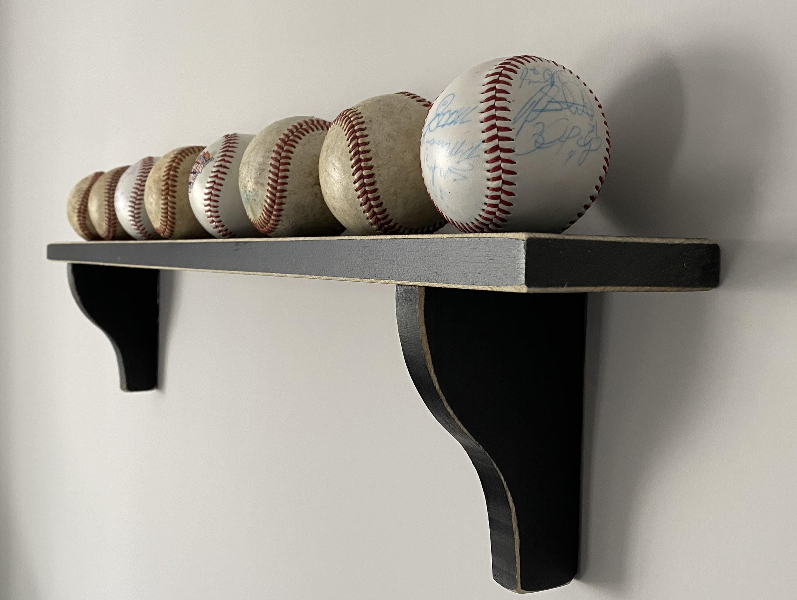 Baseball Display Rack: Mancave Decor, Baseball Player Gift