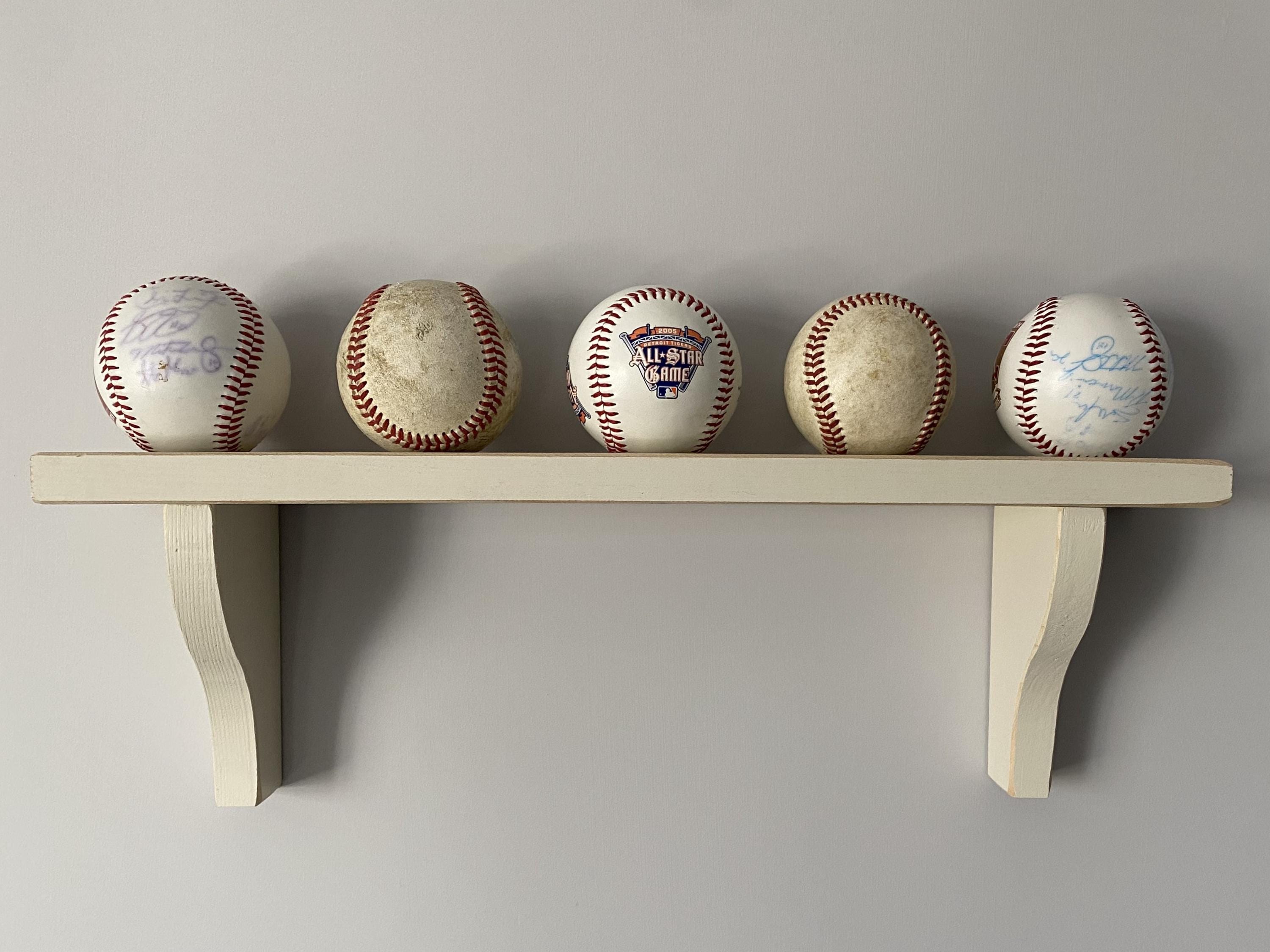 Baseball Display Shelf: Mancave Sports Decor, Baseball Player Gift