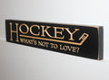 Hockey Photo Display Sign: Distressed Wood Decor