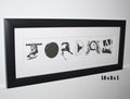 Personalized Hockey Name Sign: Framed Hockey Letter Art