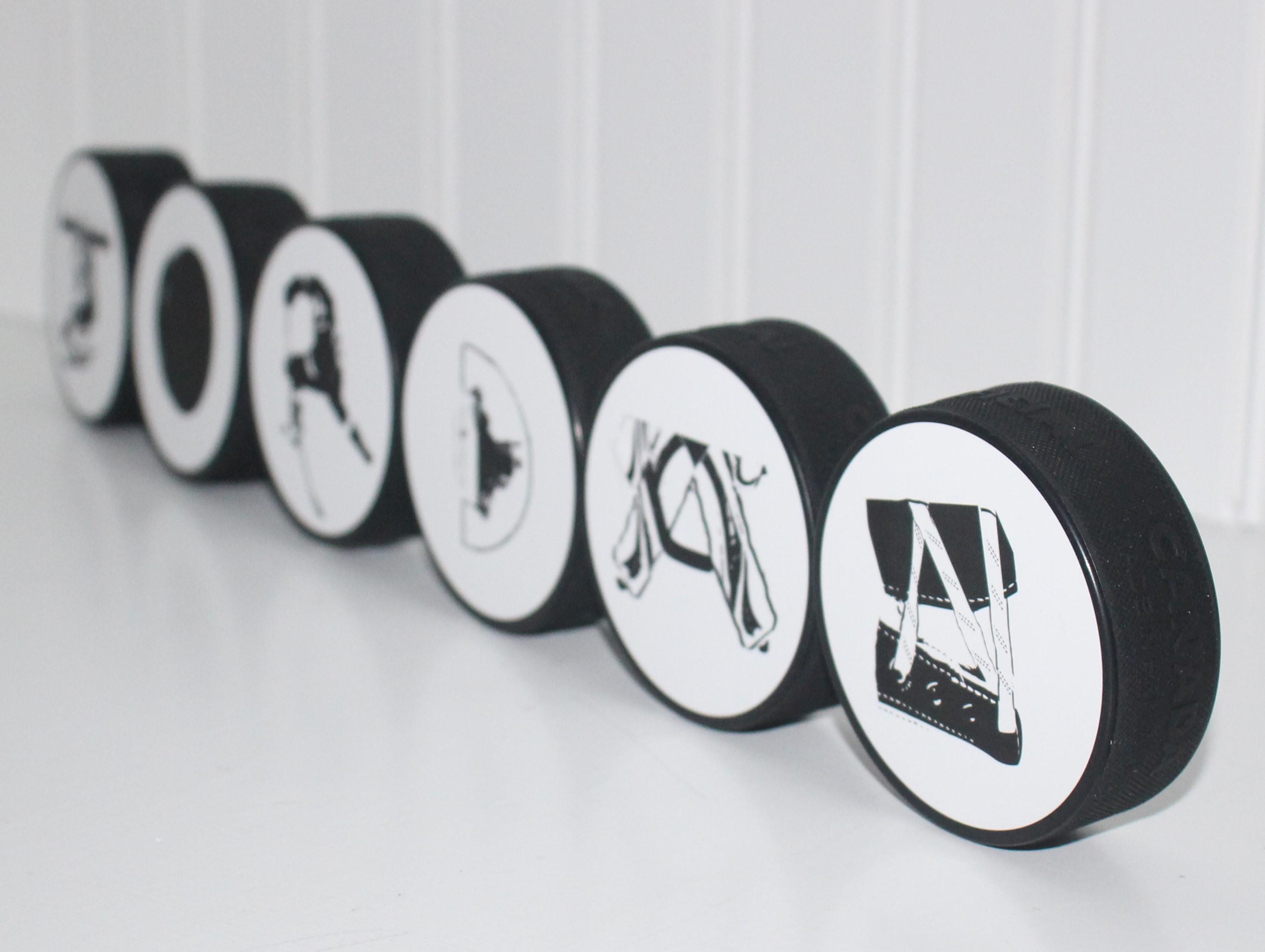 Personalized Hockey Name Puck Decor: Hockey Player Gift