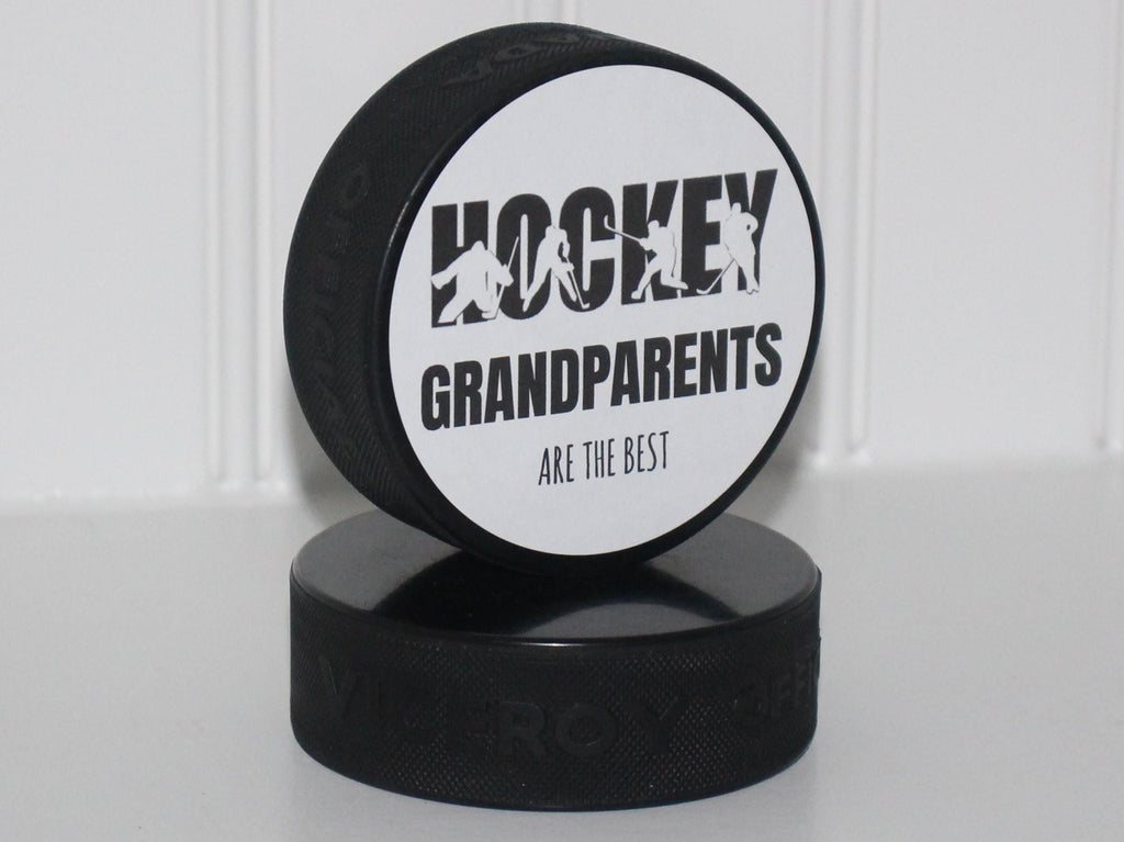 Hockey Grandparents Photo Frame - Puck Picture Display