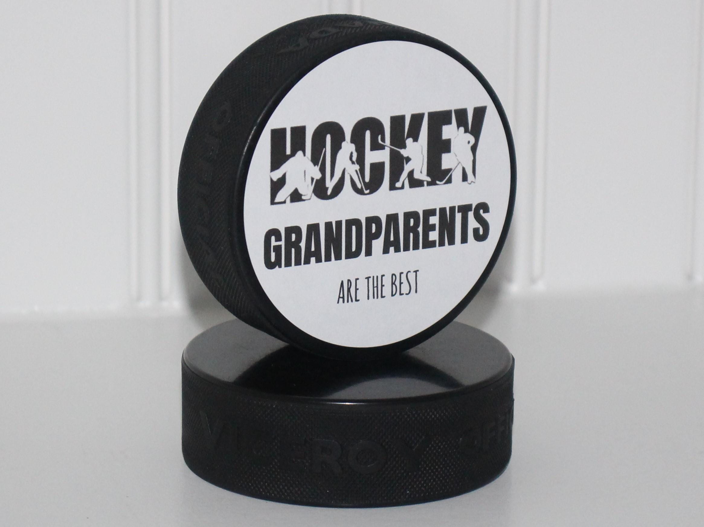 Hockey Grandparents Photo Frame - Puck Picture Display