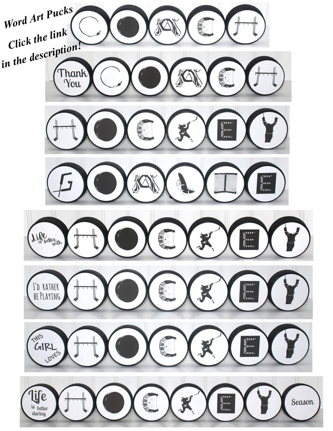 Hockey Goalie Photo Display: "GOALIE" Puck Decor, Gift for Goalies