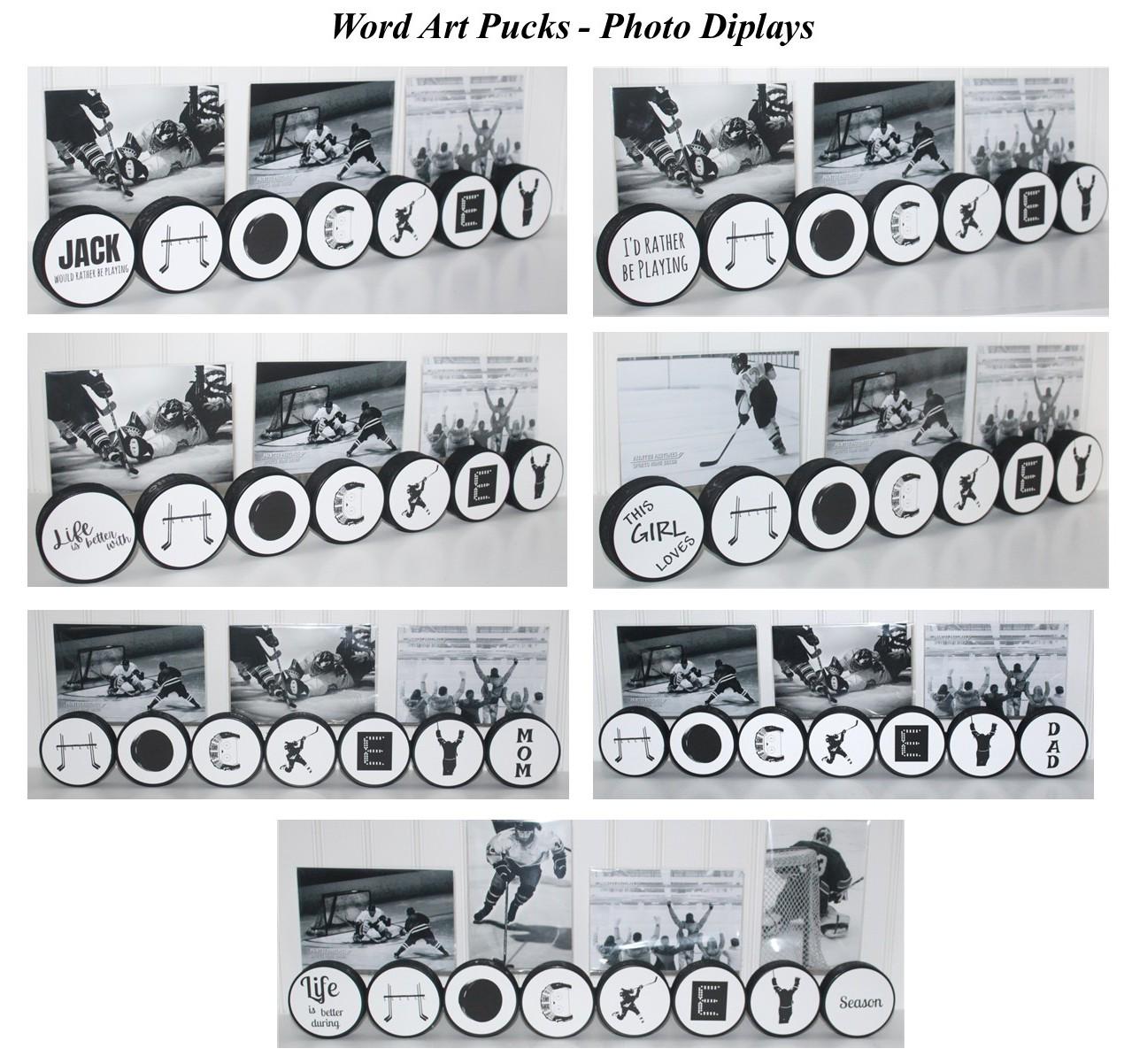 Hockey Goalie Puck Photo Display: "GOALIE" Tabletop Decor