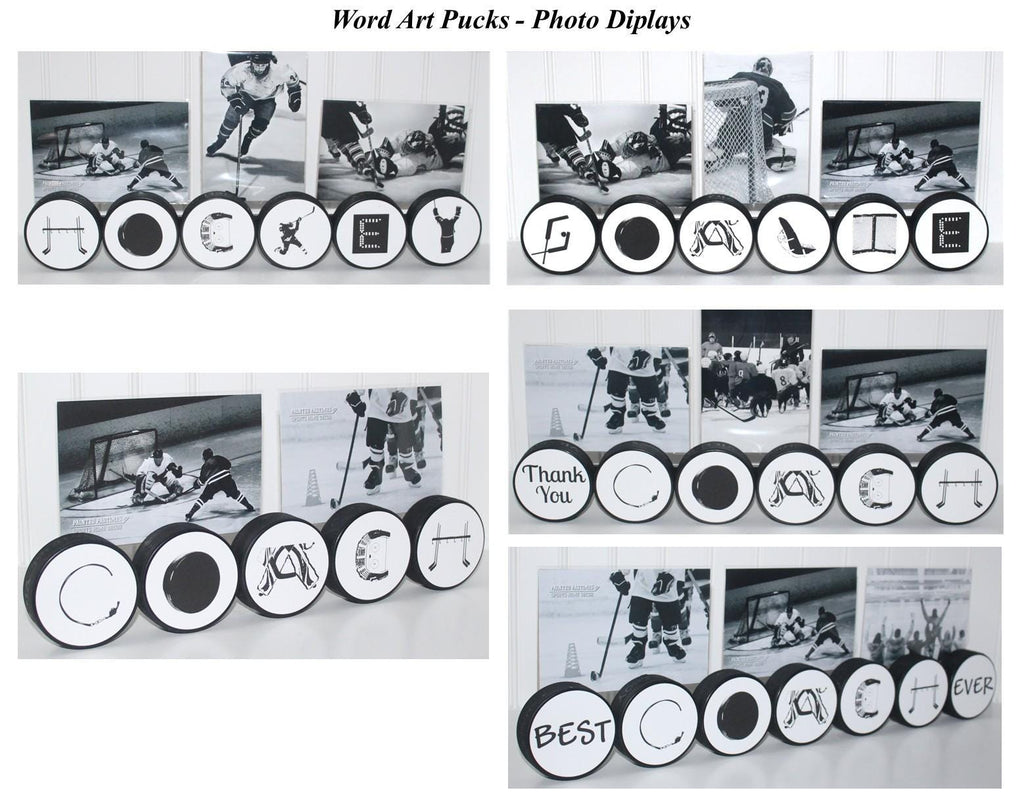 Hockey Puck Photo Frame, Sports Home Decor