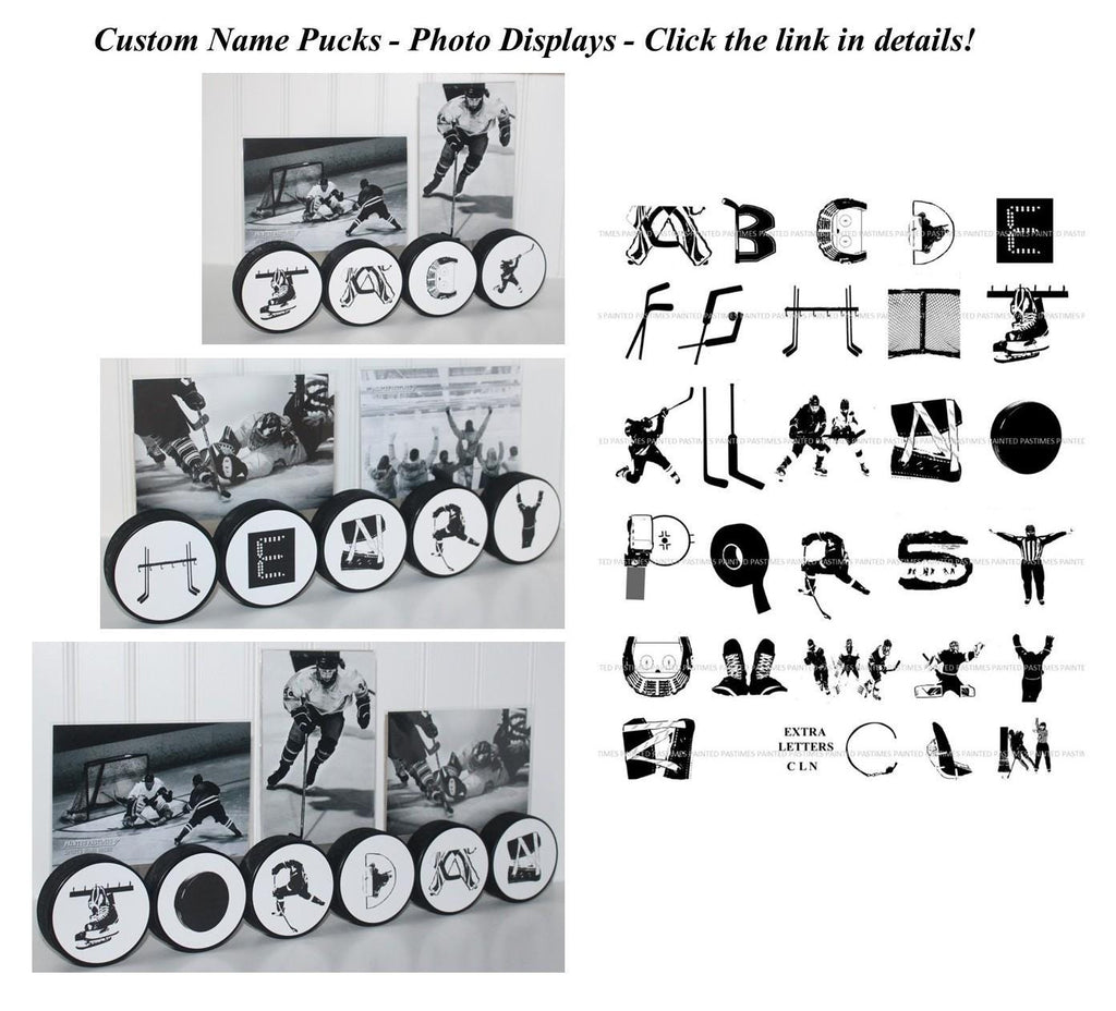 Hockey Goalie Puck Photo Display: "GOALIE" Tabletop Decor