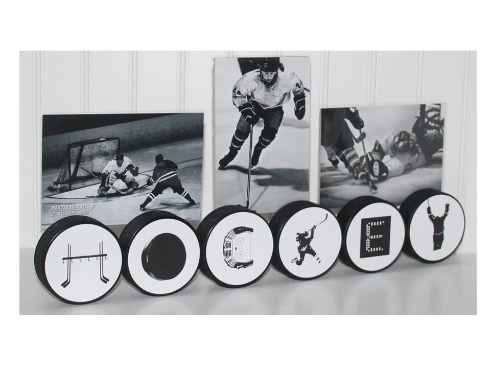 Hockey Puck Photo Frame, Sports Home Decor