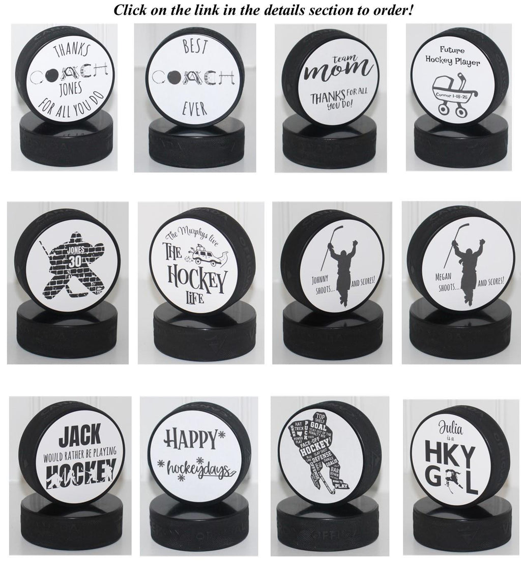 Custom Photo Hockey Puck: Personalized Hockey Gift