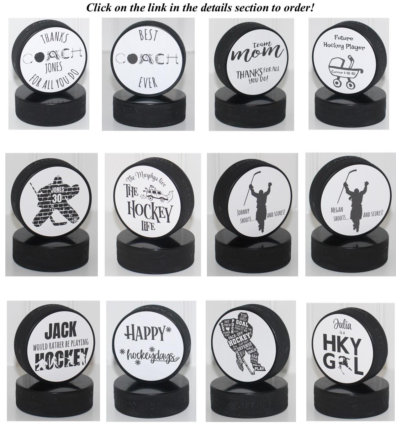 Custom Photo Hockey Puck: Personalized Hockey Gift