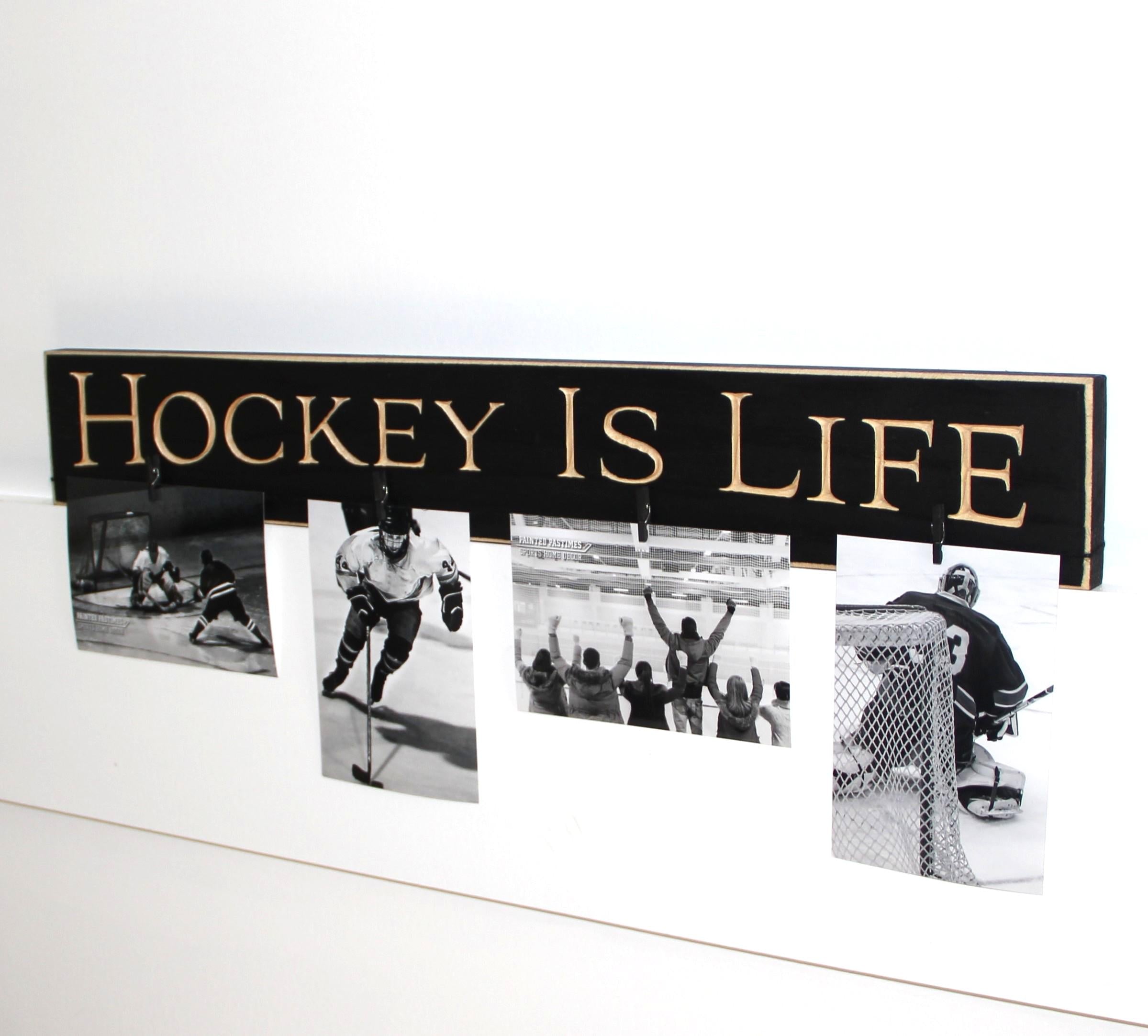 Hockey Trophy Shelf: Photo Display, Hockey Room Decor