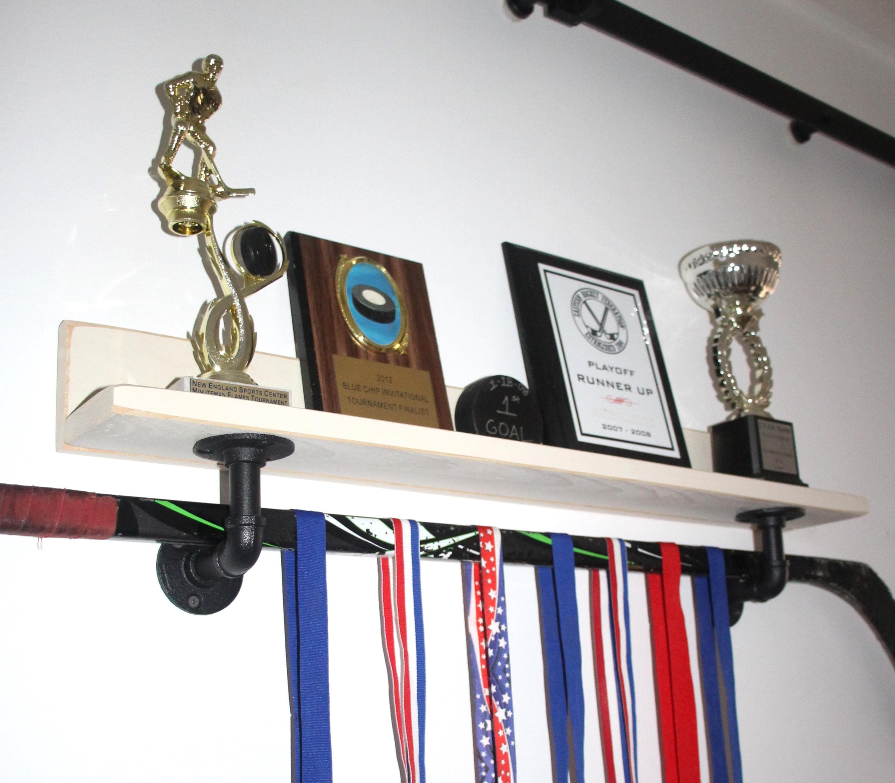 Hockey Shelf, Jersey & Trophy Display, Hockey Player Wall Decor