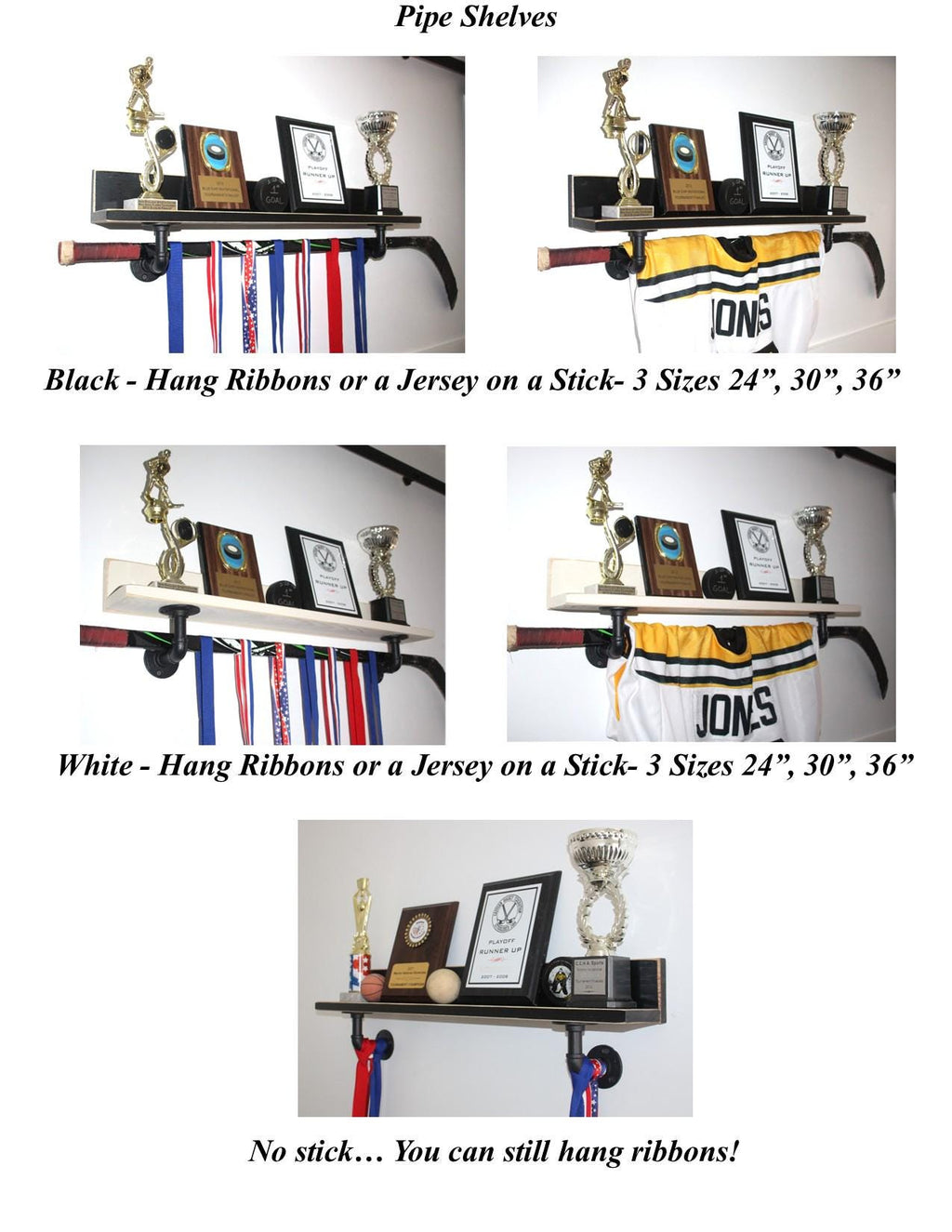 Sports Trophy Shelf, Award and Memorabilia Display, Player Wall Decor