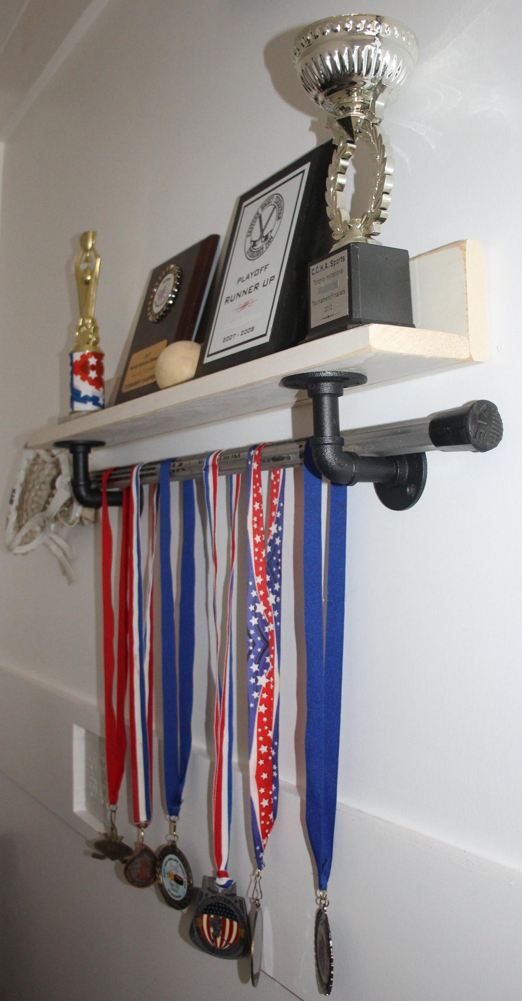 Lacrosse Trophy Shelf: Wall Decor, Lacrosse Player Gift