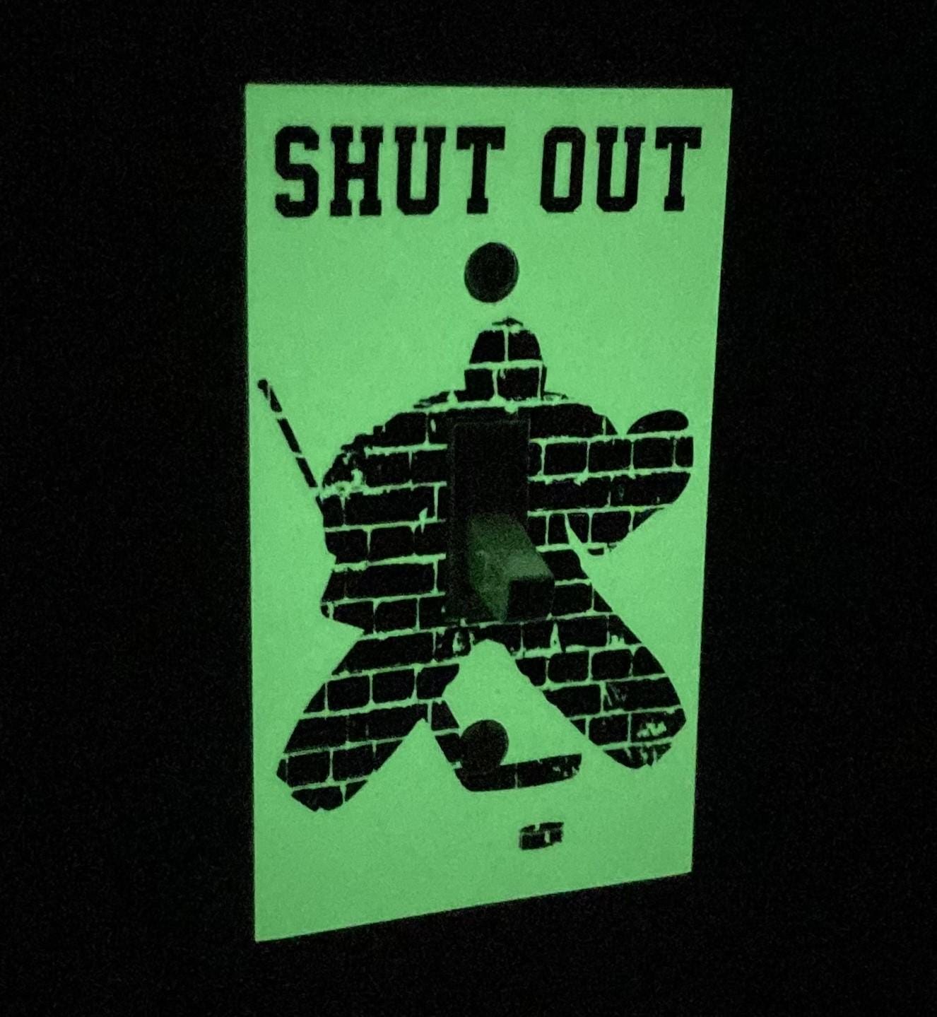 Glow in the Dark Hockey Goalie Light Switch Cover Decal