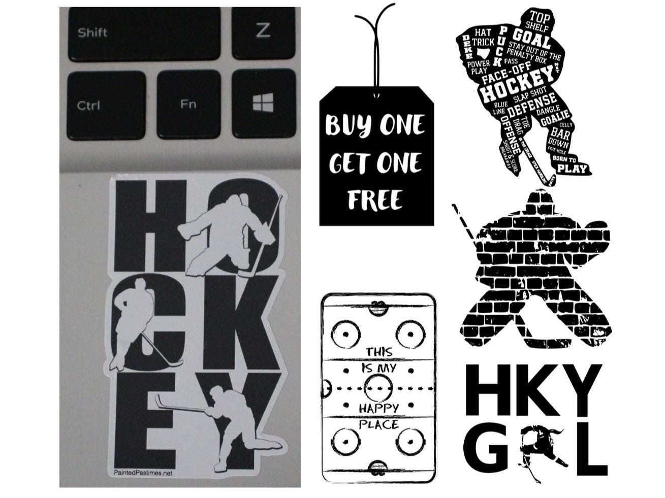 Hockey Player Decal: Laptop, Cell Phone, Tablet Sticker