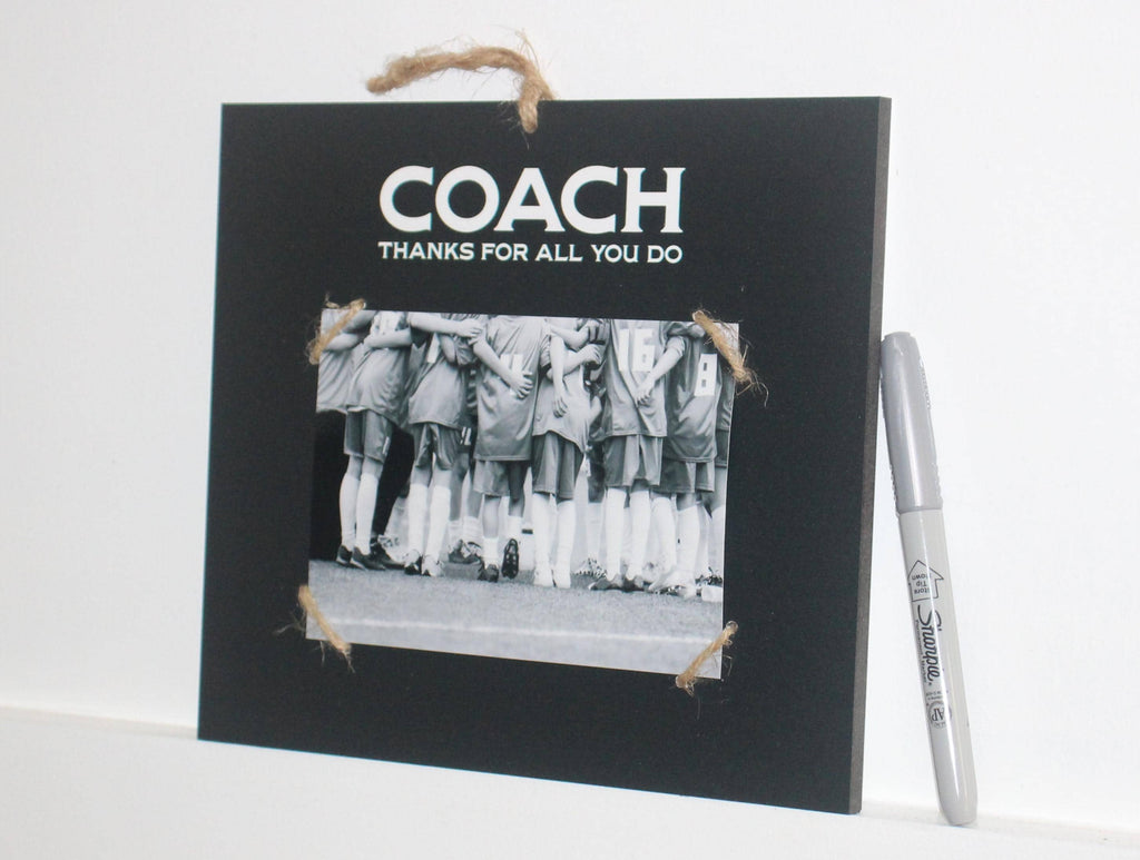 Personalized Team Coach Photo Frame, Signature Custom Gift