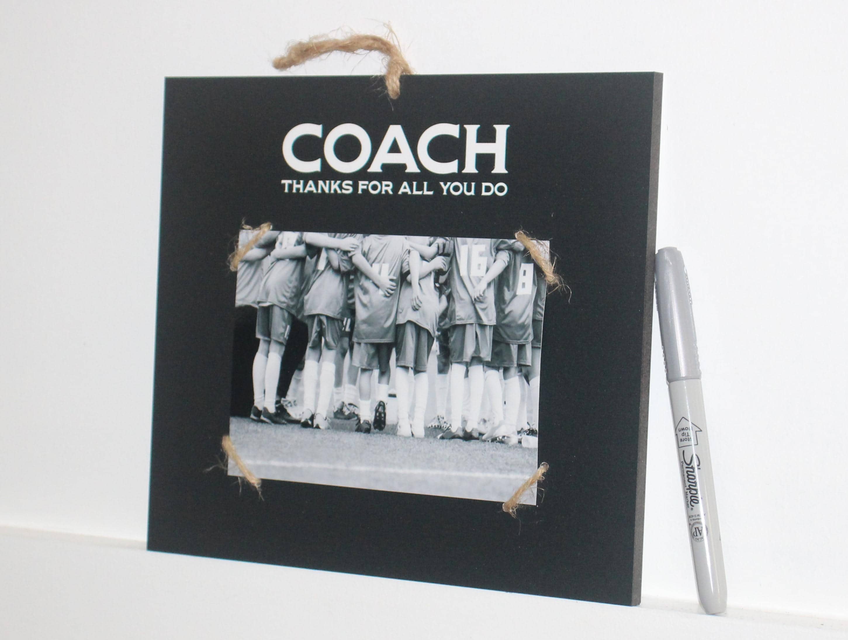 Personalized Team Coach Photo Frame, Signature Custom Gift