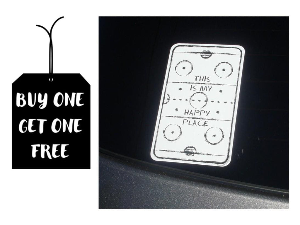Hockey Car Decal: Hockey Player, Goalie, Rink