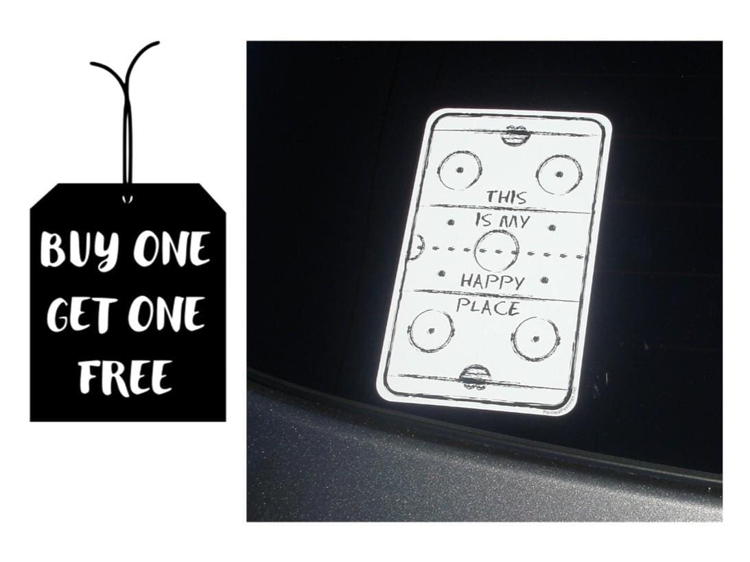 Hockey Car Decal: Hockey Player, Goalie, Rink