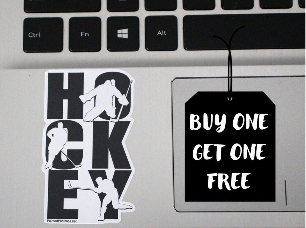 Hockey Player Decal: Laptop, Phone, Goodie Bag Sticker