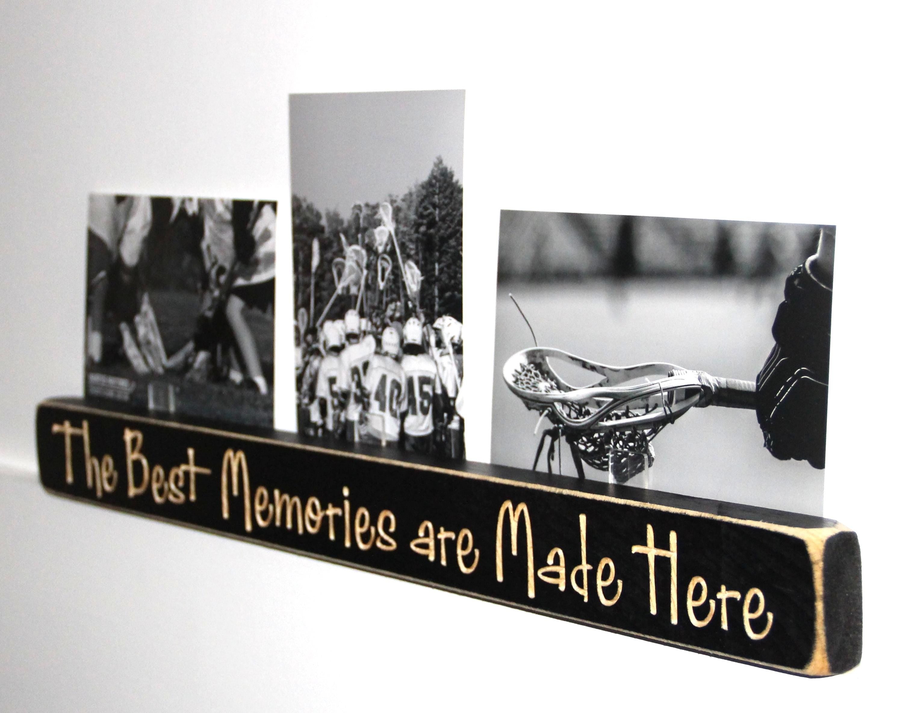 Baseball Photo Display: Distressed Wood Collage Frame, Sports Decor