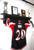 Hockey Trophy & Jersey Shelf: Sports Room Decor, Gift for Player