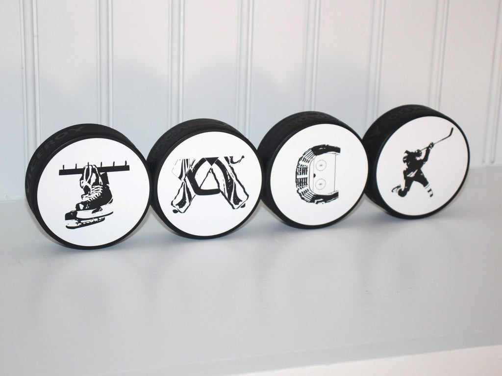 Personalized Hockey Puck Photo Display: Custom Name, Jersey Number
