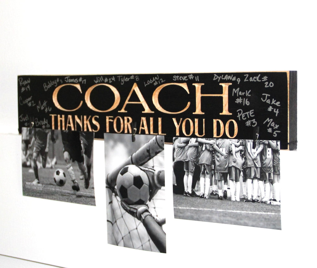 Personalized Coach Gift: Sports Photo Display Sign