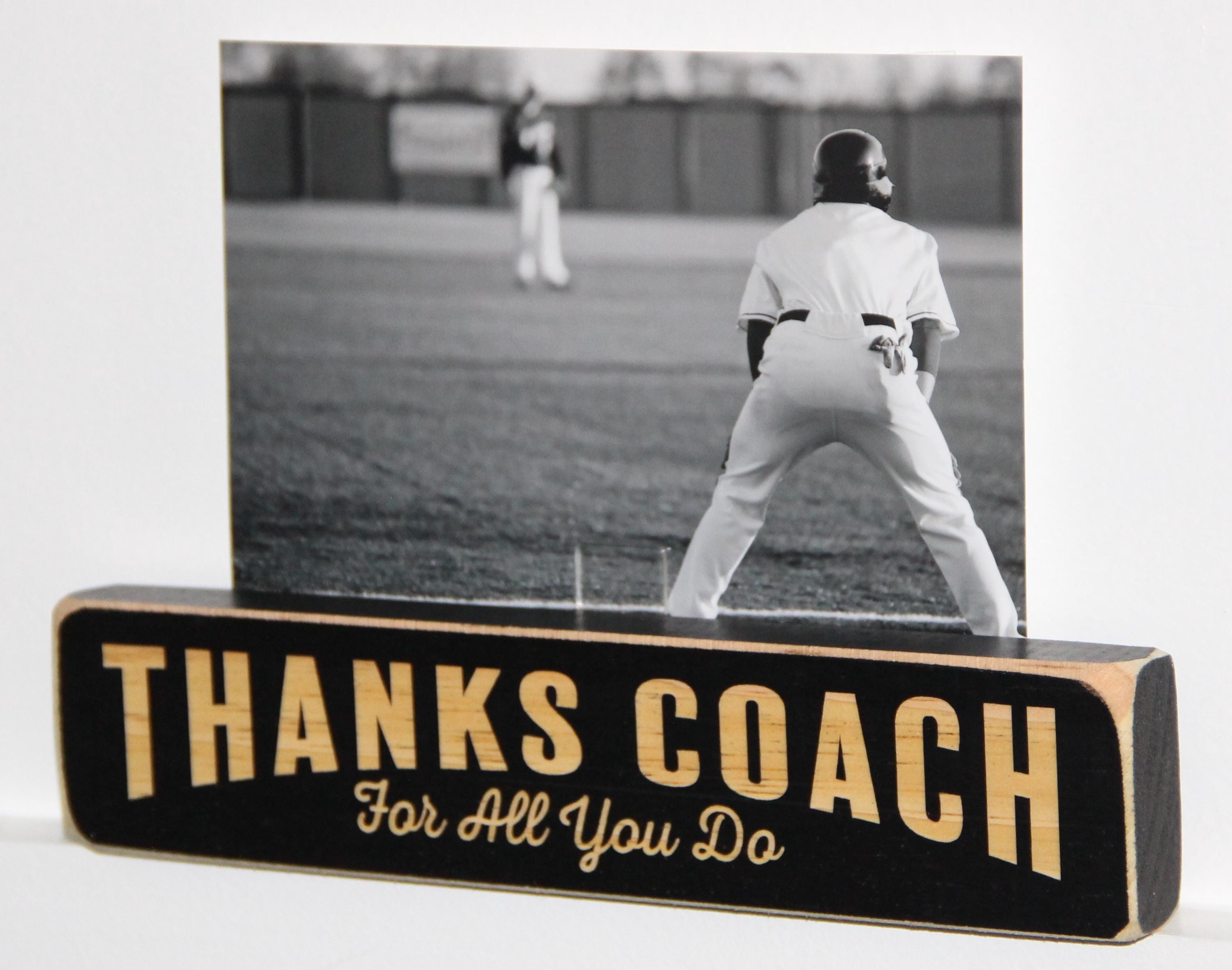 Coach Photo Display: Laser Cut Wood Sign